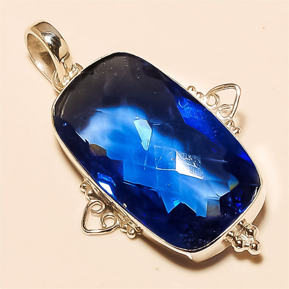 Iolite Pendant Solid Sterling Silver (1 of 1)