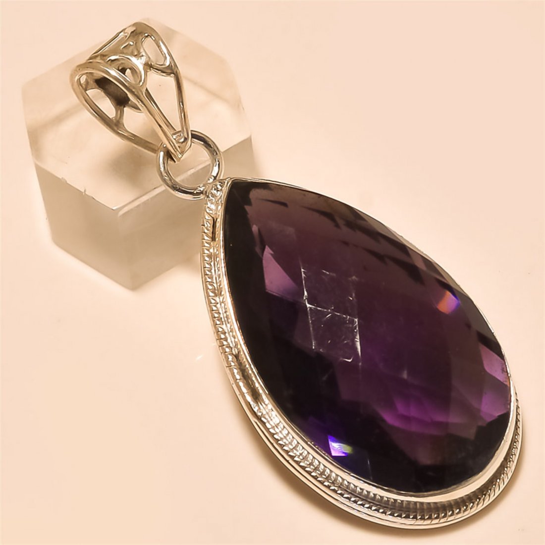 Amethyst Pendant Solid Sterling Silver (1 of 1)