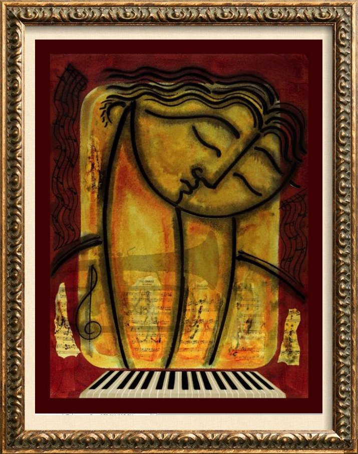 Fabulous Original Figurative Abstract Musical Bach (1 of 2)