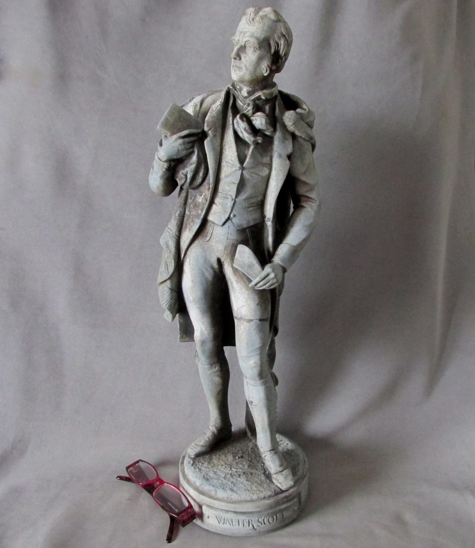19thC Sculpture Poet, Novelist Sir Walter Scott (1 of 7)