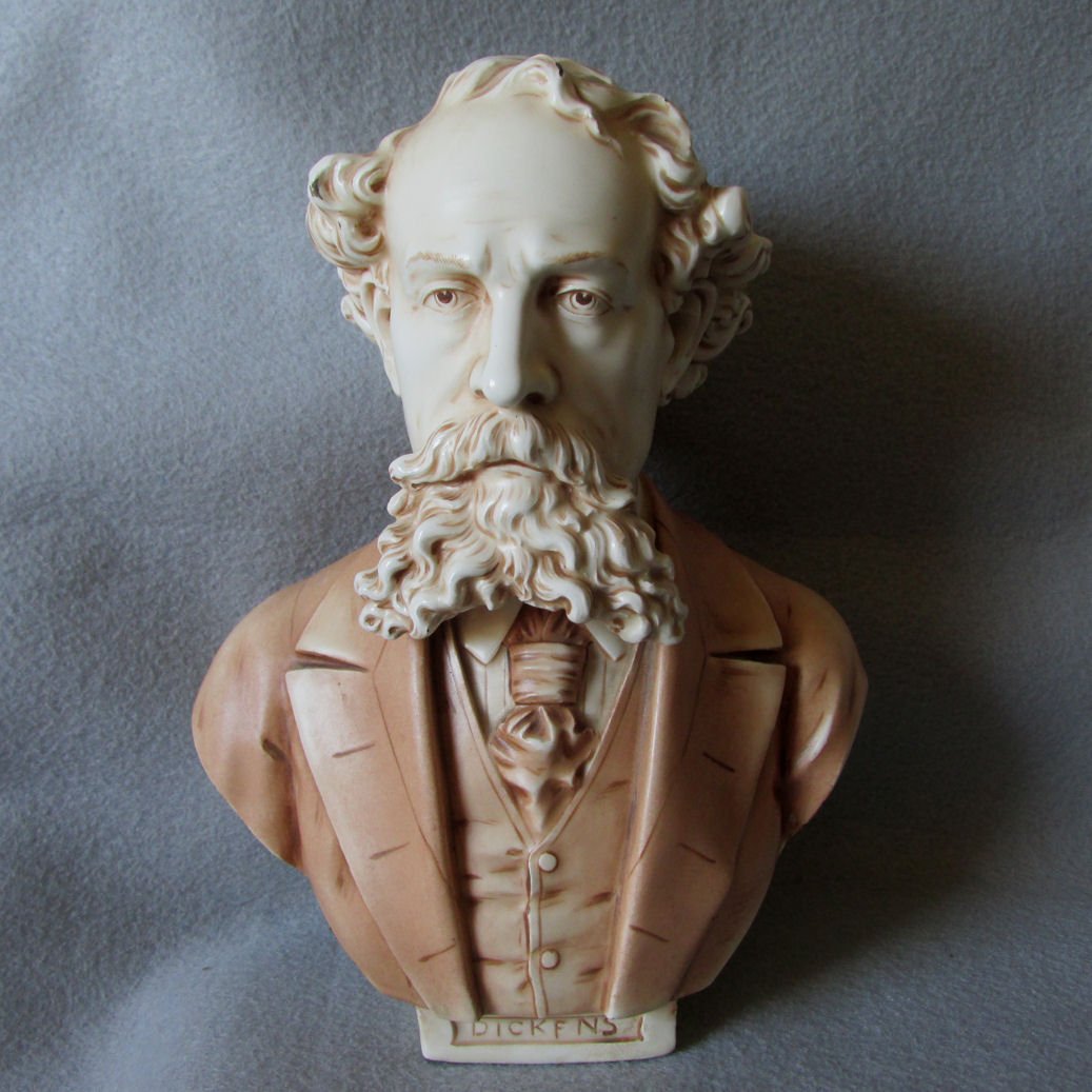Antique Bust of Writer Charles Dickens (1 of 8)