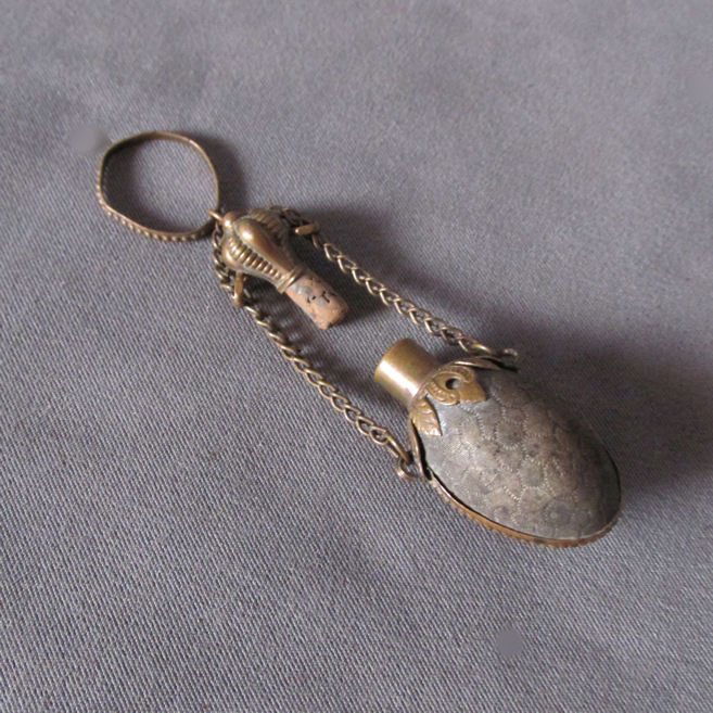 Antique Victorian Perfume Bottle, Vinaigrette (1 of 3)