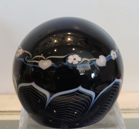 Signed Grant Randolph Studio Glass Black Lampwork (1 of 4)