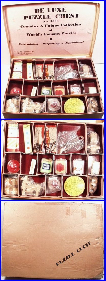 Vintage 1940's F.A.O. Schwartz De Luxe Puzzle Chest in (1 of 1)