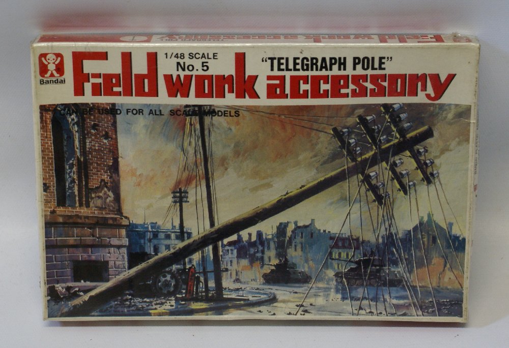 Vintage BANDAI 1:48 Scale FIELDWORK TELEGRAPH POLE (1 of 1)