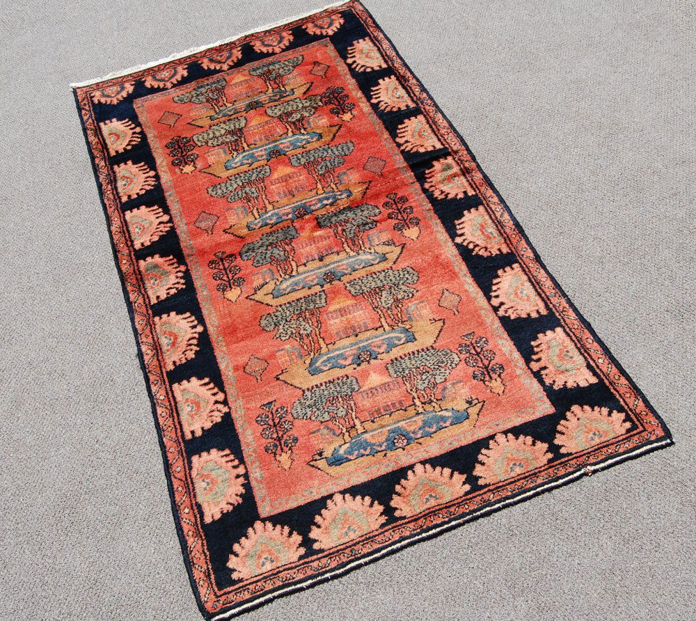 BEAUTIFUL HANDWOVEN NAHAVAND DESIGN SEMI-ANTIQUE (1 of 4)