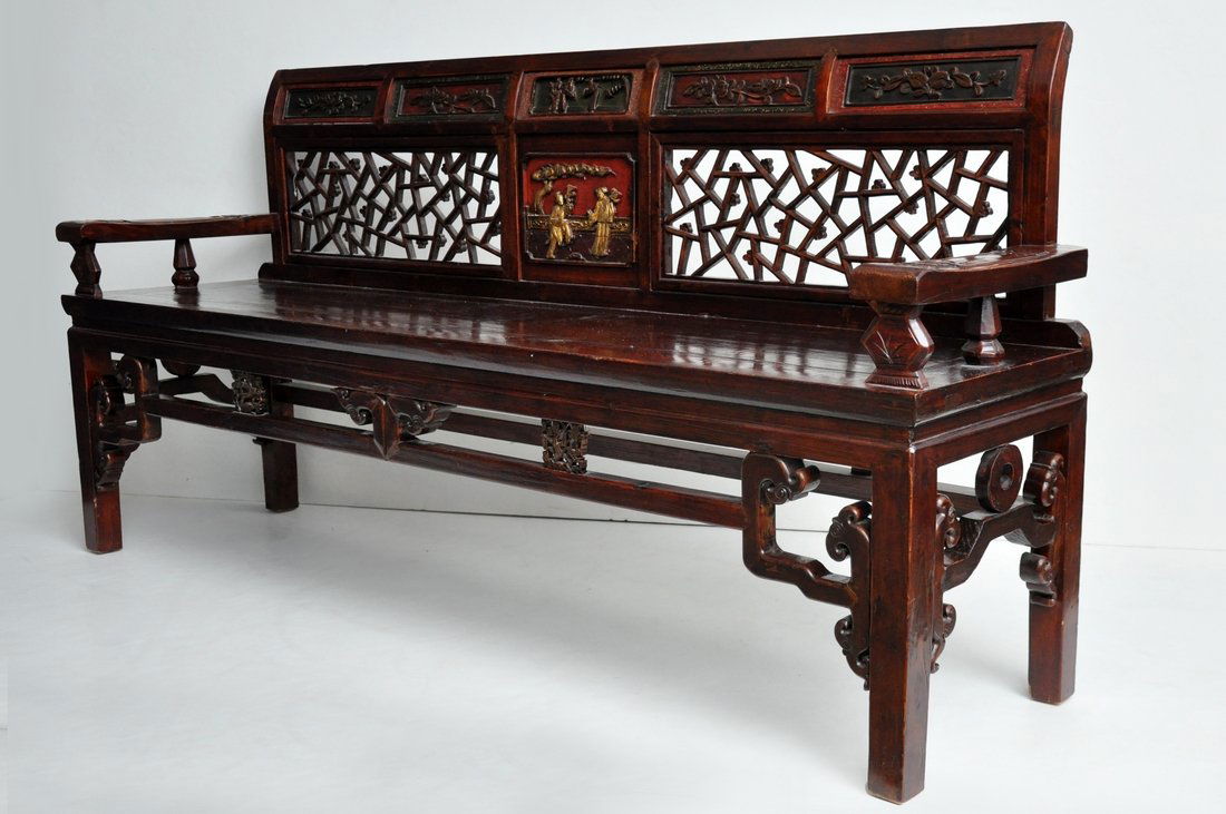 Pretty Antique Bench from Wenzhou (1 of 9)