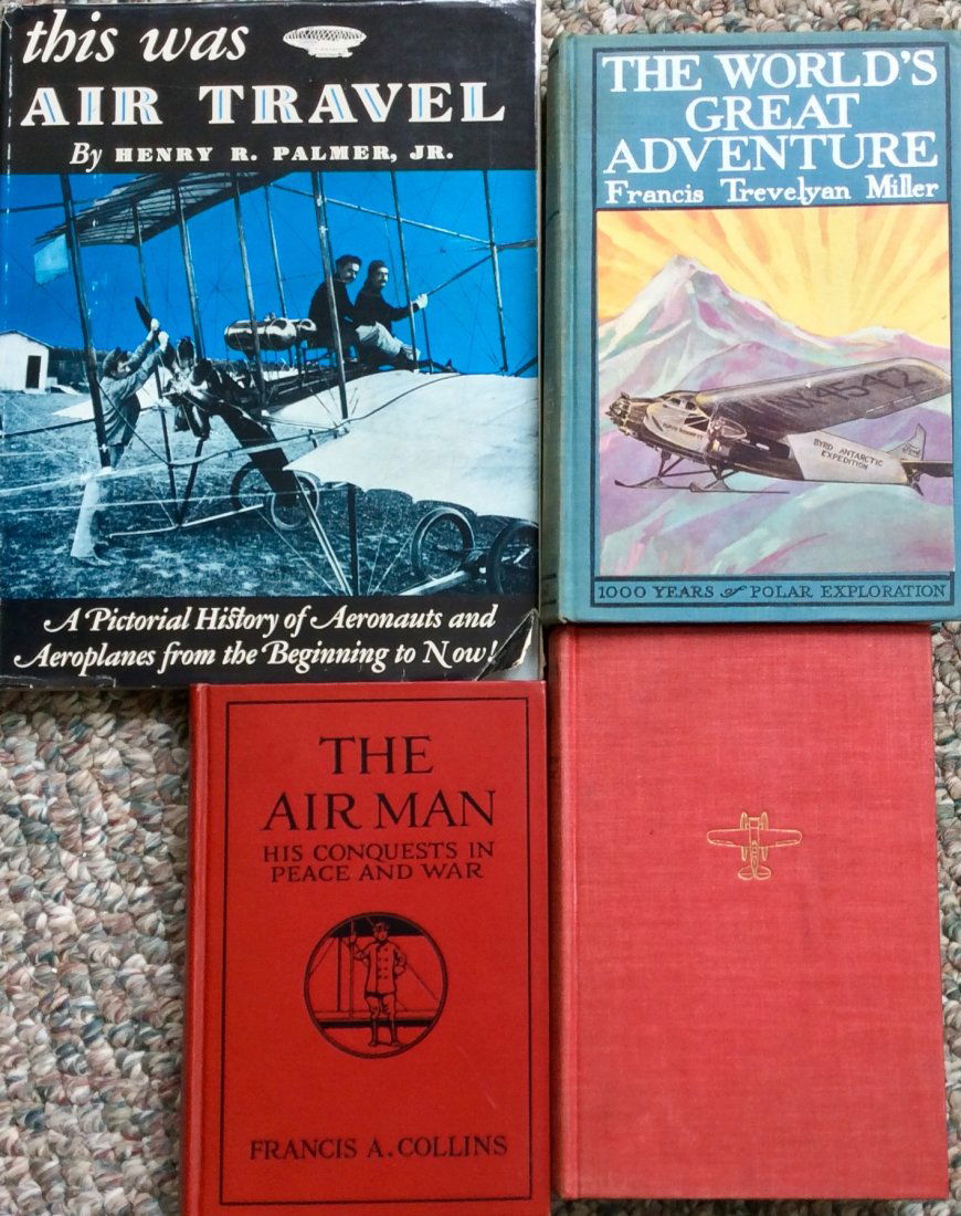Vintage (4) HC W/ DJs Early Aviation Book Lot (1 of 2)