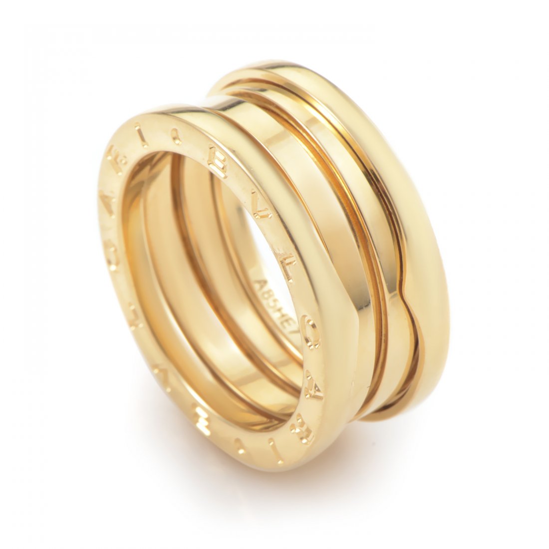 B.ZERO1 18K Yellow Gold 3 Band Ring (1 of 3)
