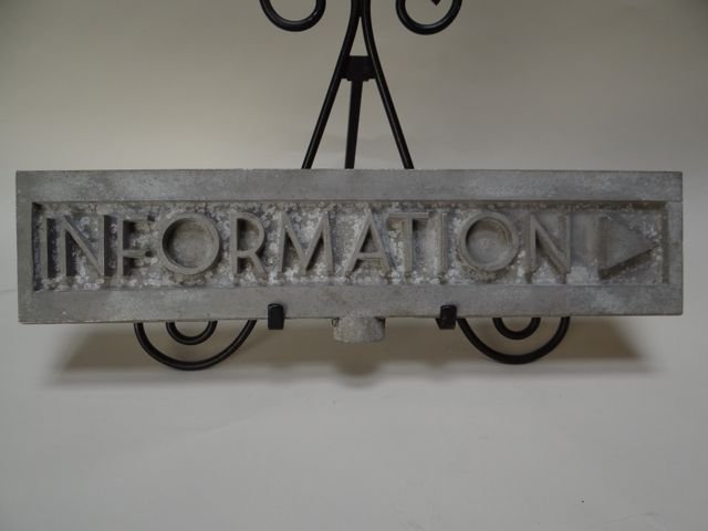 Cast Aluminum Information Sign Deco Lettering #1 (1 of 4)