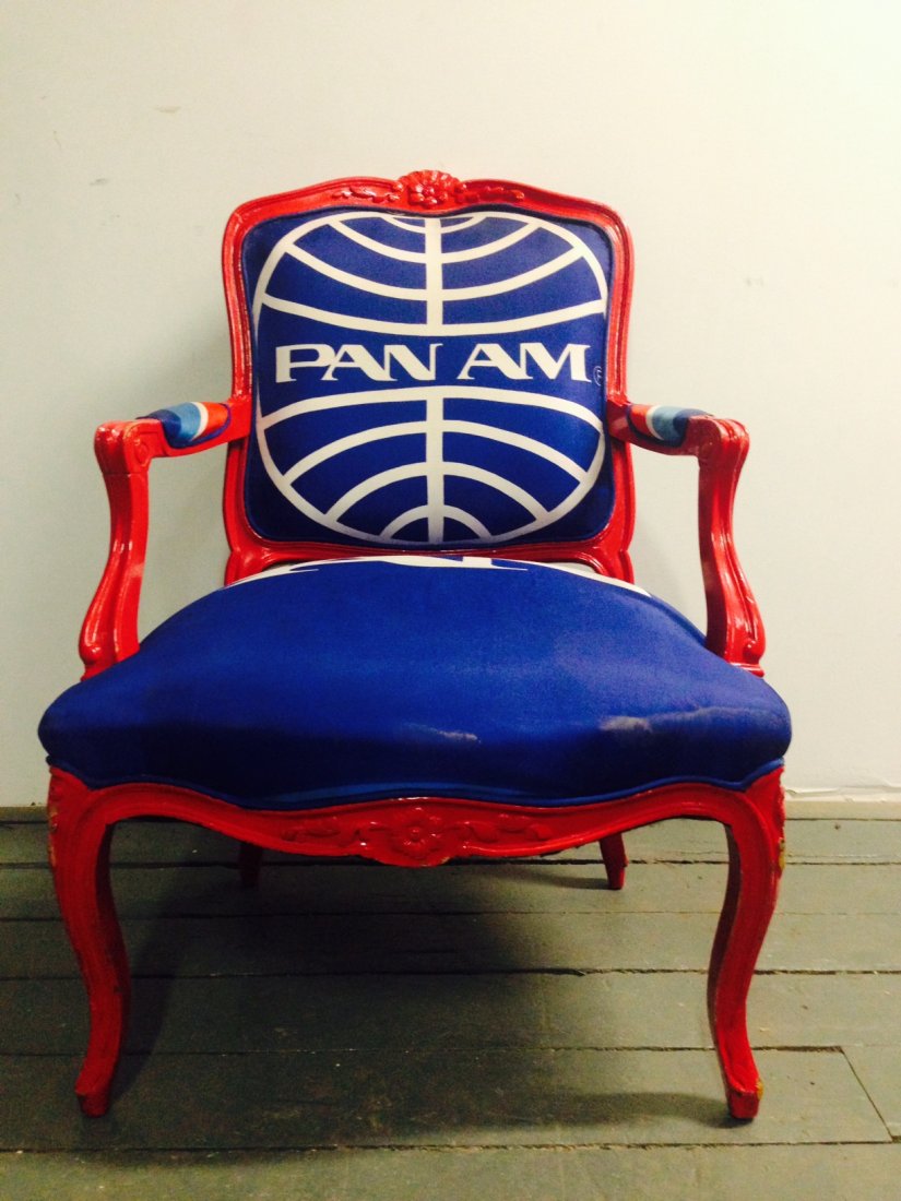 Pan-Am Chair: Pan-Am Chair Quantity: 1 Dimensions: Seat: 16.5" H: 36" W: 25.5 " Shipping Provider: USPS, FedEx, White Glove Services Domestic: Buyer pays shipping within the Continental USA. International: Addition