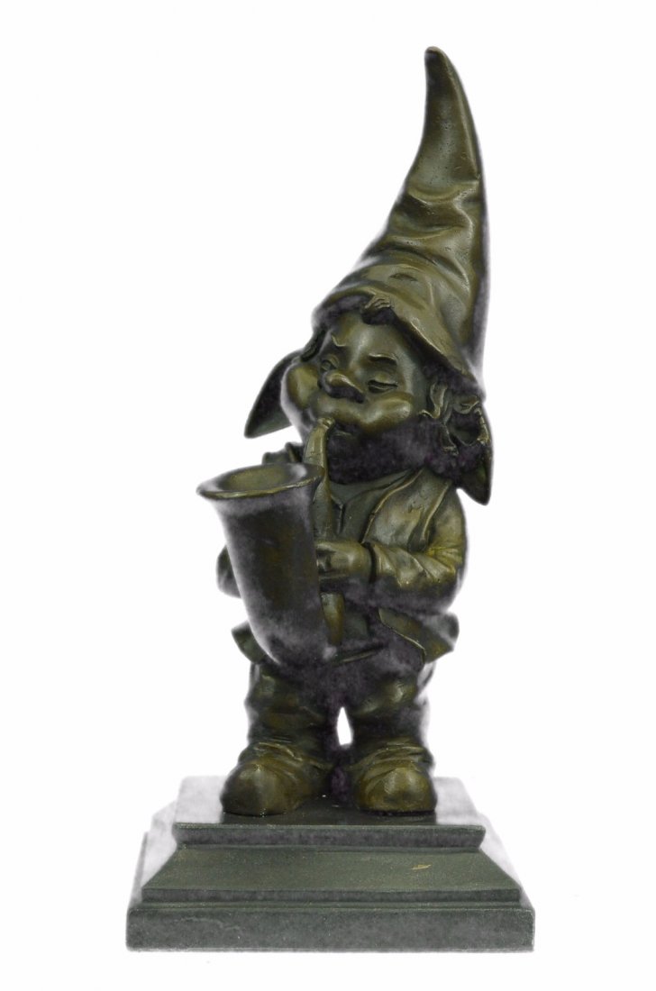 signed bronze sculpture on marble base (1 of 3)