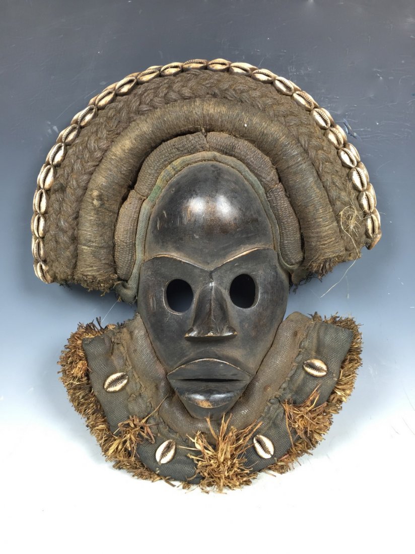 DAN MASK: African Art Dan Mask From Ivory Coast 14.25"H x 12.5"W No Reserve Buyer pays shipping. This item ships from New York