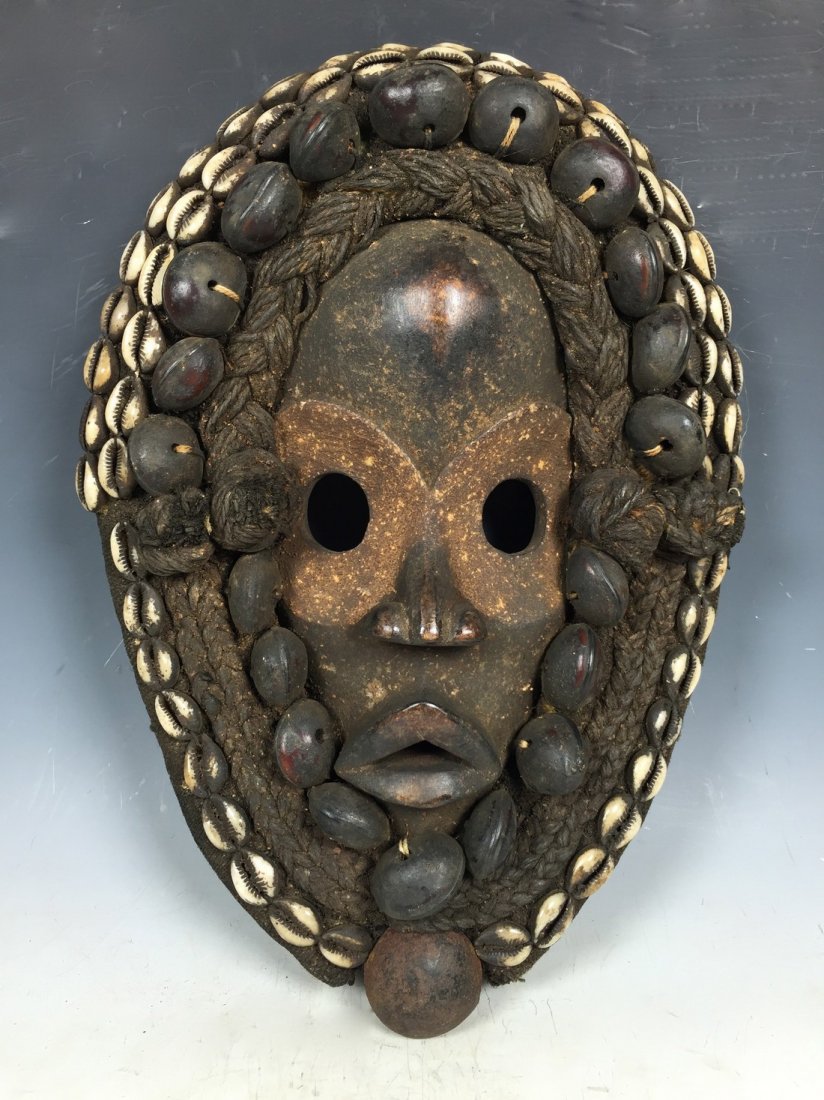 DAN MASK: African Art Dan Mask From Ivory Coast 14.25"H x 10.25"W No Reserve Buyer pays shipping. This item ships from New York