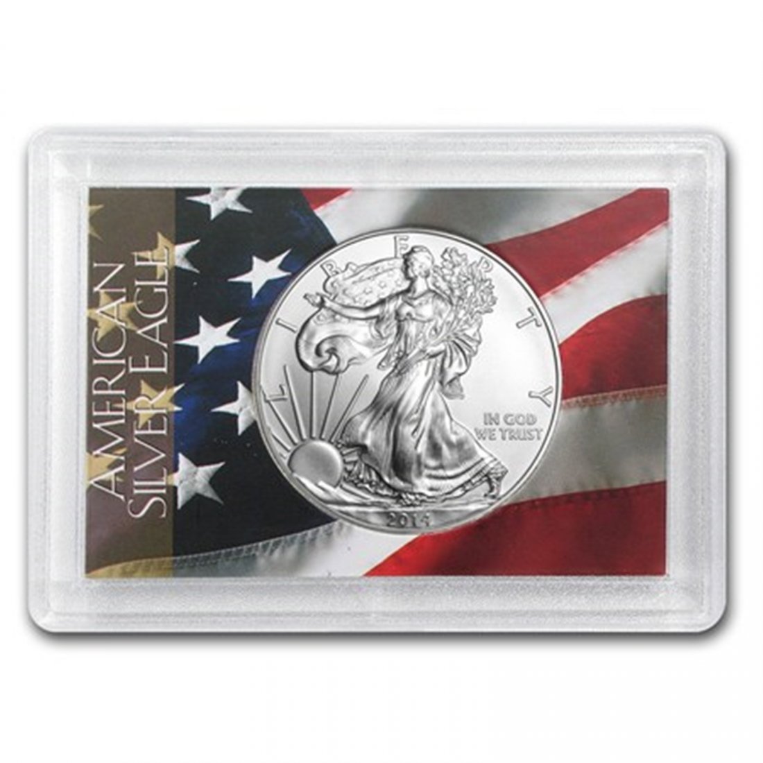 2014 1oz Silver American Eagle BU Flag Design Harris (1 of 1)