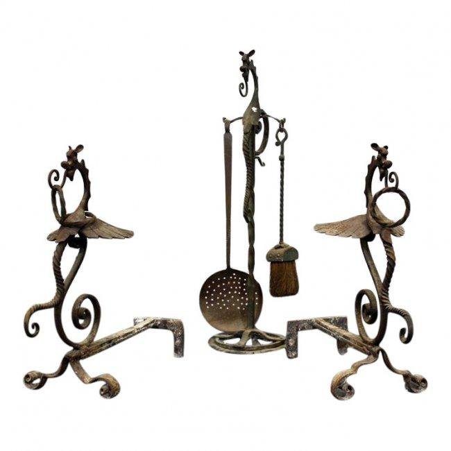 Antique Italain Andirons (1 of 8)