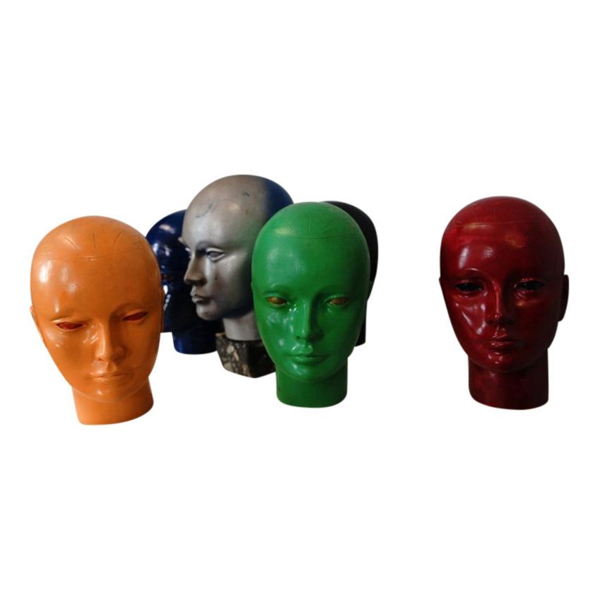 Vintage Mannequin Heads (1 of 8)