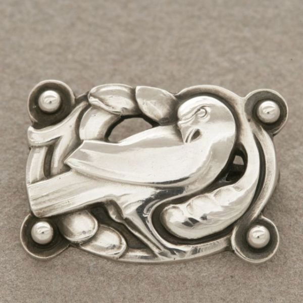 Georg Jensen Sterling Silver Small Bird Brooch No. 111 (1 of 3)