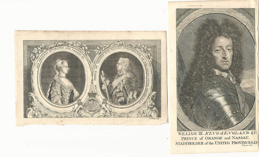 1747 Two Fine Engravings William of Orange (1 of 1)