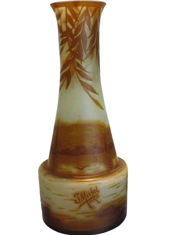 Antique Michel Paris Scenic French Cameo w Sailboats (1 of 5)