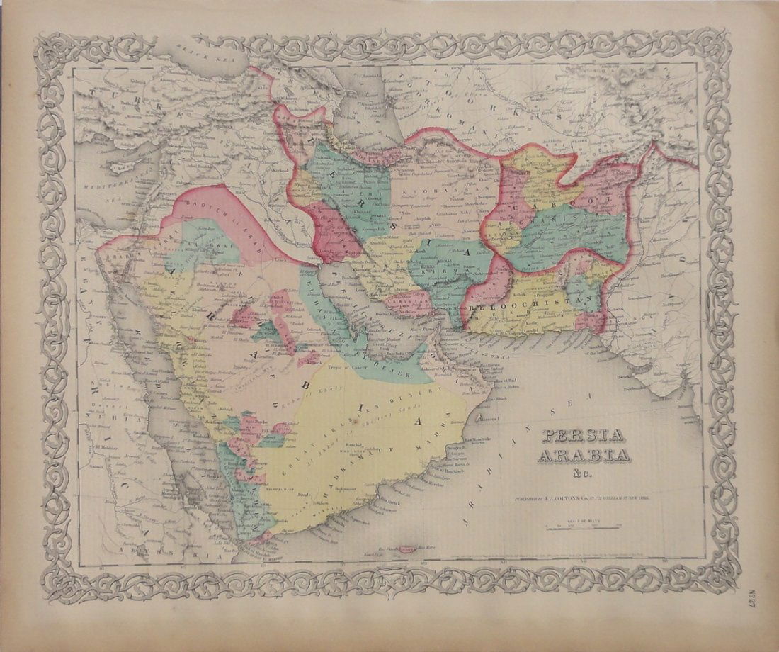 Map of Persia & Arabia by Colton, 1875 (1 of 7)