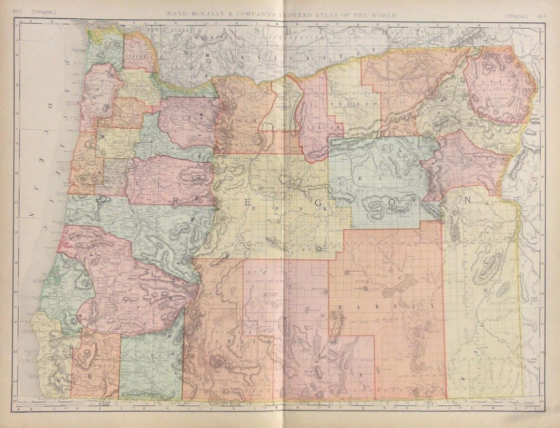 Map of Oregon, 1895 (1 of 9)