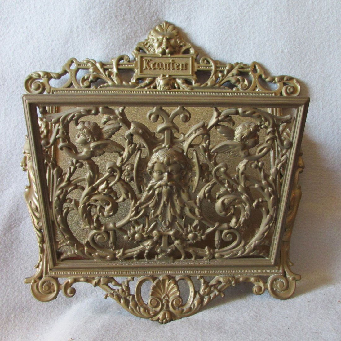 Bronze Newspaper Holder, Gargoyles, Cherub Angels (1 of 6)