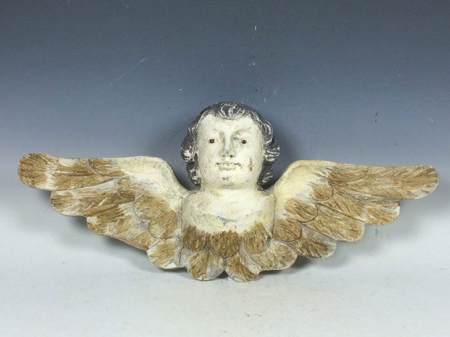 Carved Wood Cherub (1 of 4)