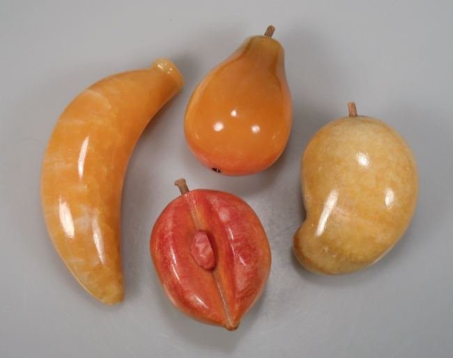 Stone Marble Alabaster Onyx Fruit - 4 pc (1 of 3)