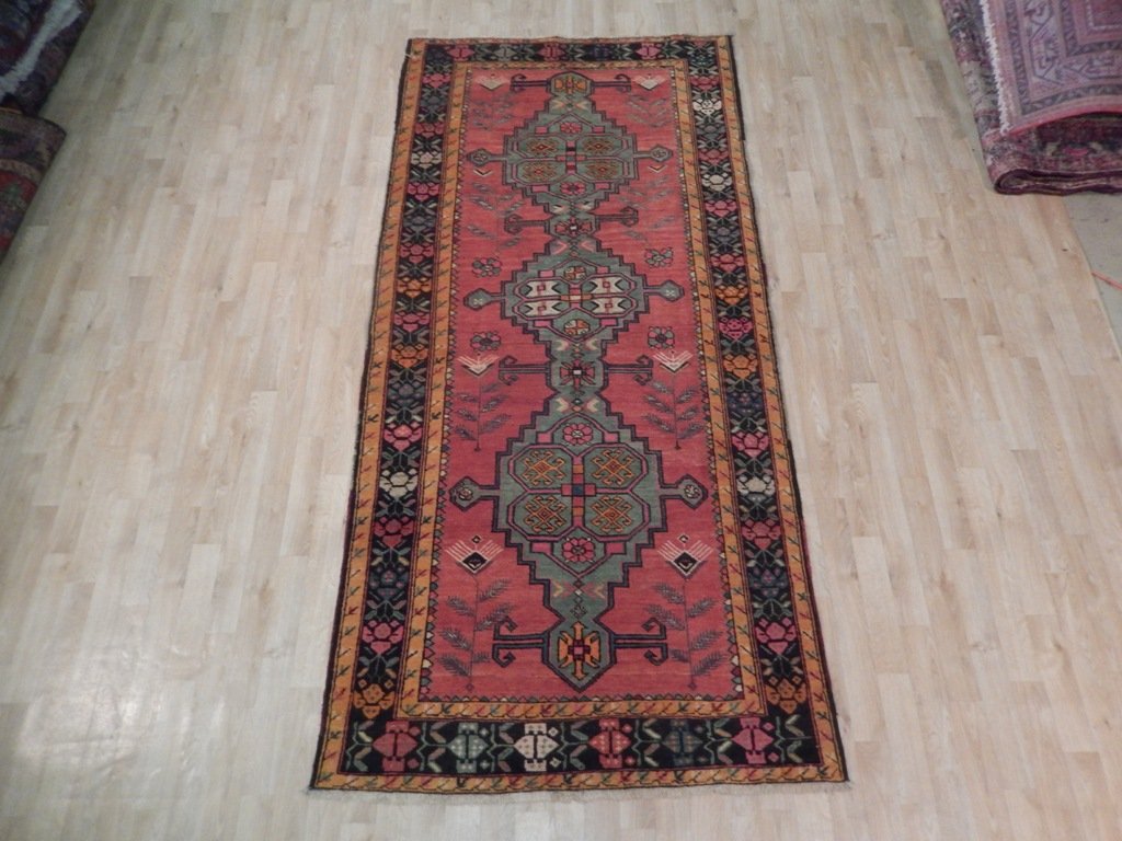 4X9 Persian Hamadan Runner Hand Knotted Discount Rugs (1 of 6)