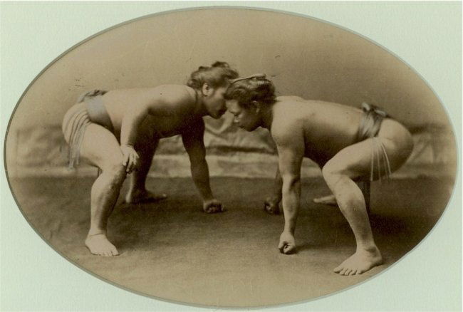Sumo Wrestlers, Japan. c1870 (1 of 1)