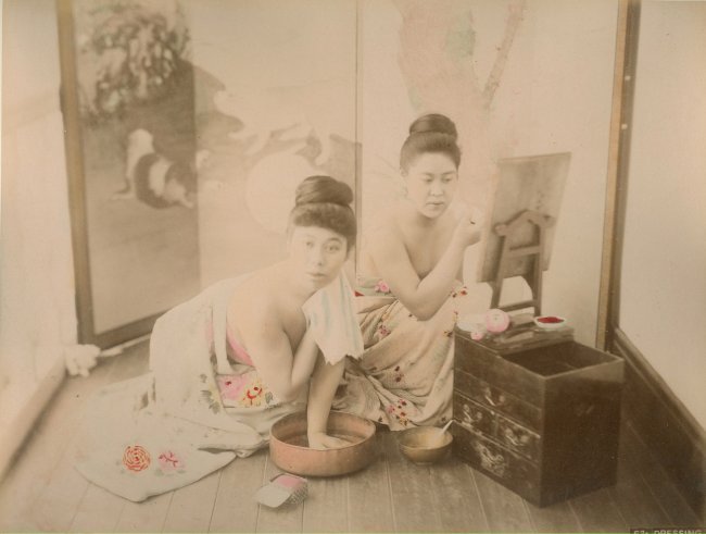 Ladies Dressing, Japan. c1880 (1 of 1)