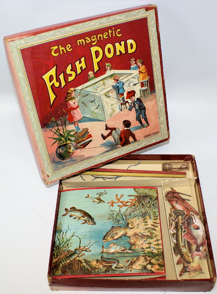Vintage 1900's MAGNETIC FISH POND Game by Spear's (1 of 3)