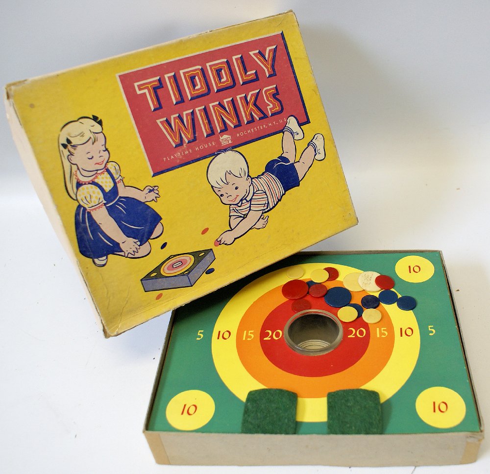 Vintage TIDDLY WINKS Game with Original Box, Discs & (1 of 1)
