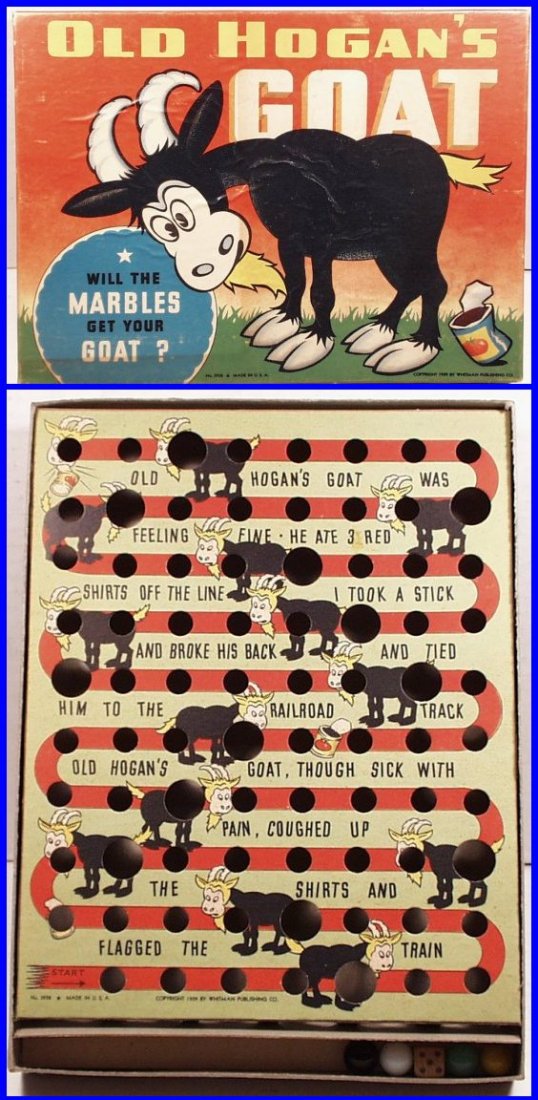 ULTRA RARE Vintage 1939 OLD HOGAN'S GOAT Marble Board (1 of 1)