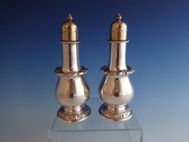 Tiffany Sterling Tall Pair Salt & Pepper Shakers 6" (1 of 4)