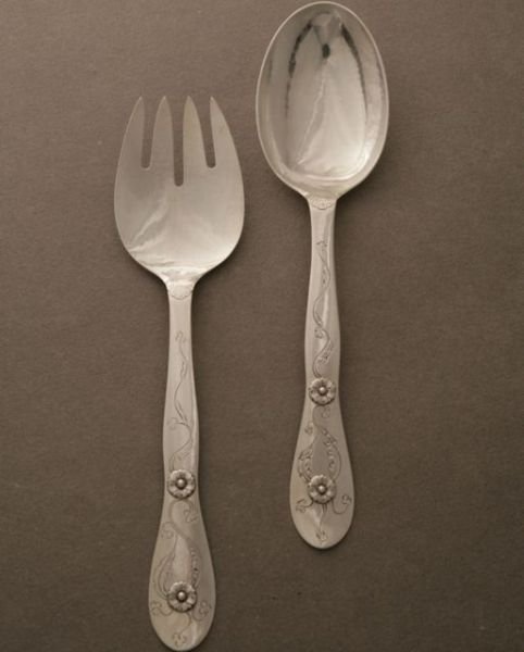 Georg Jensen Sterling Silver Rare Ornamental Salad (1 of 2)