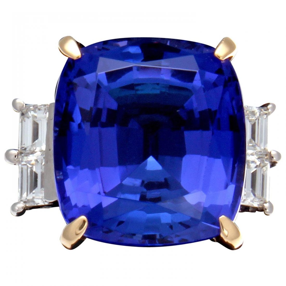 18K Tanzanite Diamond Platinum Ring (1 of 4)