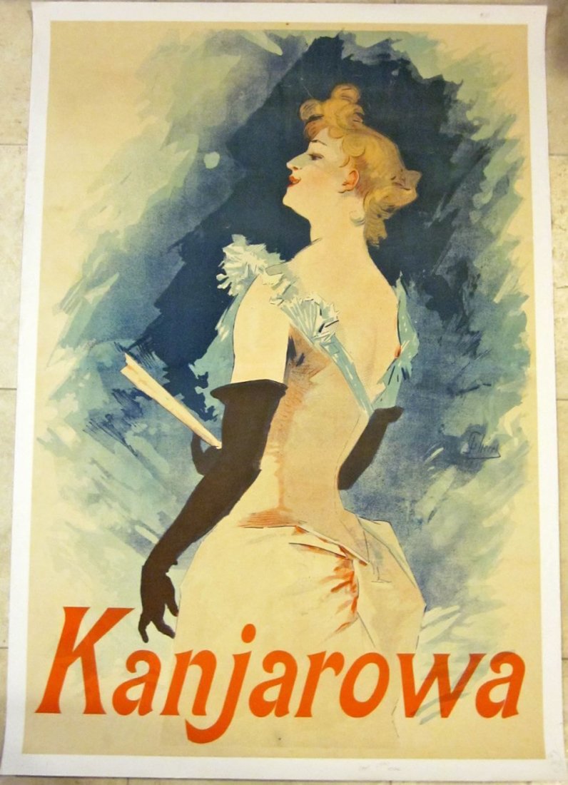 ORIGINAL 1891 LB POSTER - KANJAROWA - BEAUTIFUL CHERET (1 of 1)