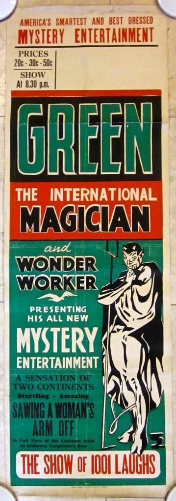 GREEN THE MAGICIAN - MAGIC LB POSTER - GREAT DEVIL (1 of 1)