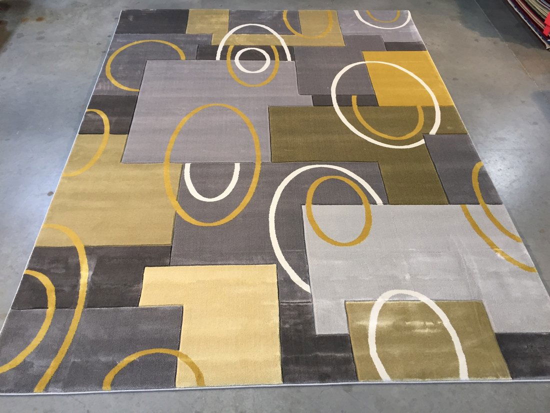 8x11 CONTEMPORARY DESIGN COLORFUL CARVED AREA RUG (1 of 8)