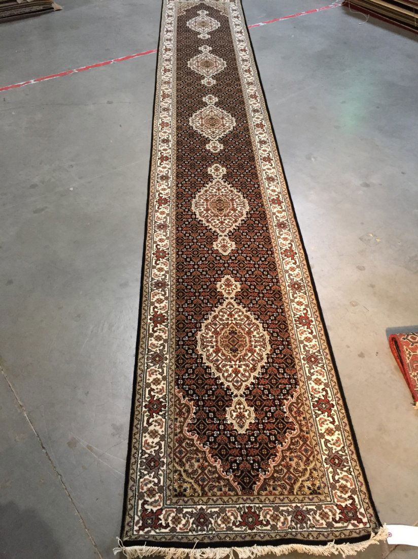 16 FT HAND KNOTTED WOOL AND SILK PERSIAN "MAHI" DESIGN (1 of 9)
