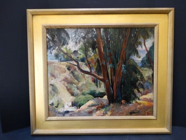 Ejnar Hansen: California Landscape, Oil on Canvas: The noted portraitist, Danish-born Hansen, became one of the finest painters of the California landscape, bringing to it that personal sensibility and vision that distinguish the true original in art.