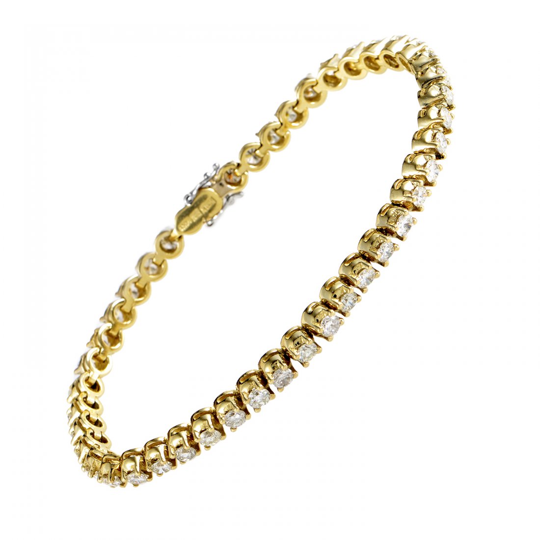 14K Gold Diamond Tennis Bracelet, 5 ctw (1 of 2)