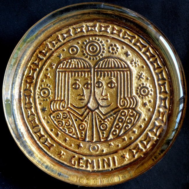 Murano Gemini Gold Leaf Paperweight (1 of 3)