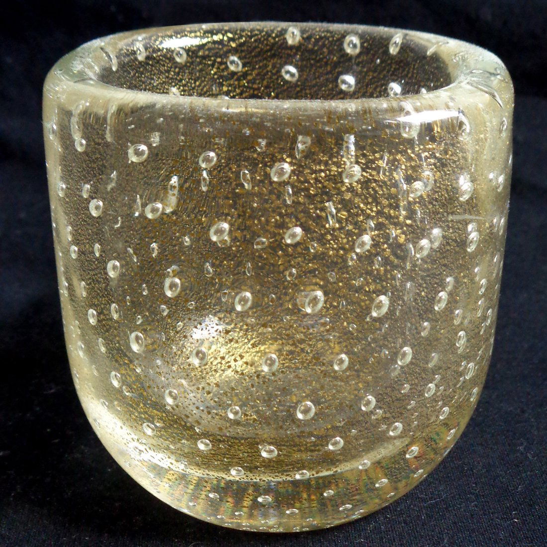 Murano Gold Flecks Toothpick Holder (1 of 2)