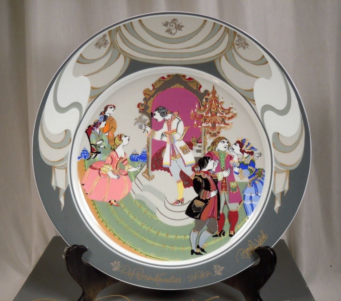 Rosenthal - Bjorn Wiinblad -The Rose Cavalier Plate 12": Rosenthal - Bjorn Wiinblad -The Rose Cavalier Plate 12" No Reserve Free shipping for this item within the continental US.
