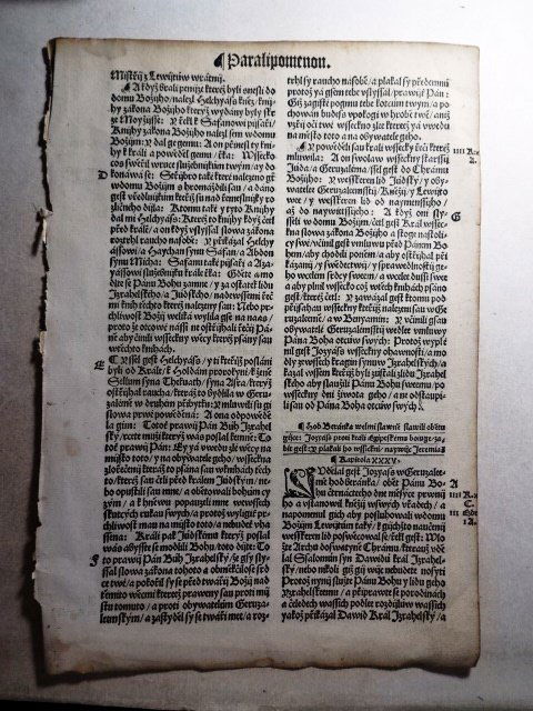 1537 Czech Bible Leaf (1 of 1)