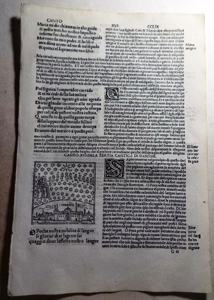 1507 Leaf Dante Paradiso w/ Woodcut (1 of 2)