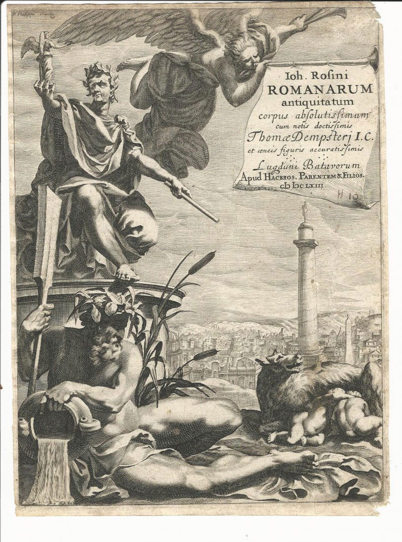 1663 Illustrated Title Leaf Romulus and Remus Rome (1 of 1)